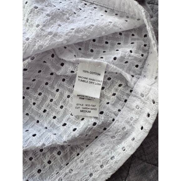 Self Contrast White Eyelet Tiered Maxi Dress Medium New - Picture 4 of 8